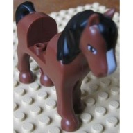 Lego kůň, červeno hnědá (6091695, 6016671, 4615270)